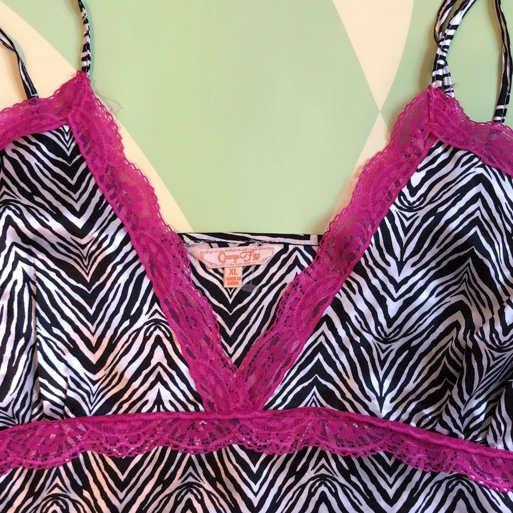 Vintage zebra slip dress